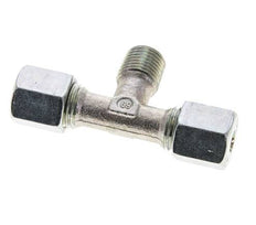 Accesorio de corte en T de acero galvanizado 6S y R1/4'' con rosca macho 630 bar ISO 8434-1