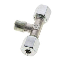 Accesorio de corte en T de acero galvanizado 6S y R1/4'' con rosca macho 630 bar ISO 8434-1