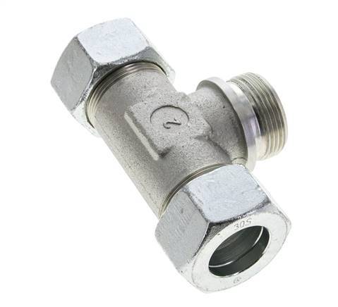 30S y G1-1/4'' Accesorio de corte en T de acero galvanizado con rosca macho 400 bar ISO 8434-1