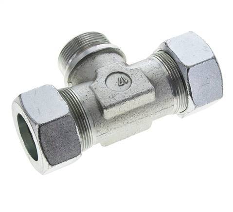 38S y G1-1/2'' Accesorio de corte en T de acero galvanizado con rosca macho 315 bar ISO 8434-1