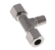 Accesorio de corte en T de acero inoxidable 10L y R1/4'' con rosca macho 315 bar ISO 8434-1