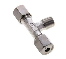 Accesorio de corte en T de acero inoxidable 6S y R1/4'' con rosca macho 630 bar ISO 8434-1