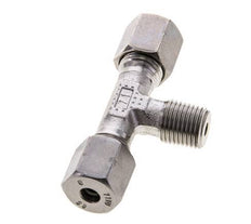 Accesorio de corte en T de acero inoxidable 6S y R1/4'' con rosca macho 630 bar ISO 8434-1