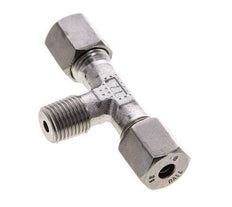 Accesorio de corte en T de acero inoxidable 6S y R1/4'' con rosca macho 630 bar ISO 8434-1