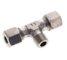 Accesorio de corte en T de acero inoxidable 10S y R3/8'' con rosca macho 630 bar ISO 8434-1