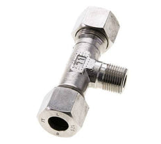 Accesorio de corte en T de acero inoxidable 12S y R3/8'' con rosca macho 630 bar ISO 8434-1