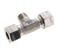 Accesorio de corte en T de acero inoxidable 16S y R1/2'' con rosca macho 400 bar ISO 8434-1