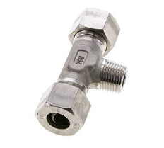 Accesorio de corte en T de acero inoxidable 16S y R1/2'' con rosca macho 400 bar ISO 8434-1