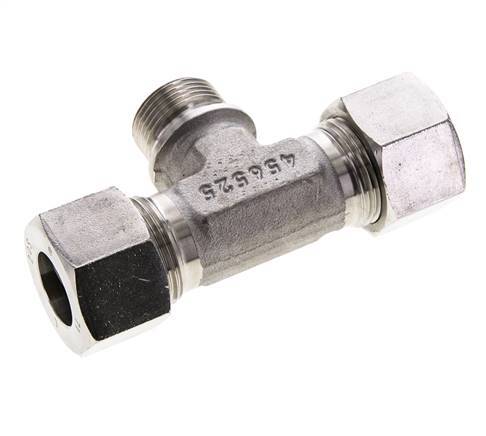 Accesorio de corte en T de acero inoxidable 20S y G3/4'' con rosca macho 400 bar ISO 8434-1