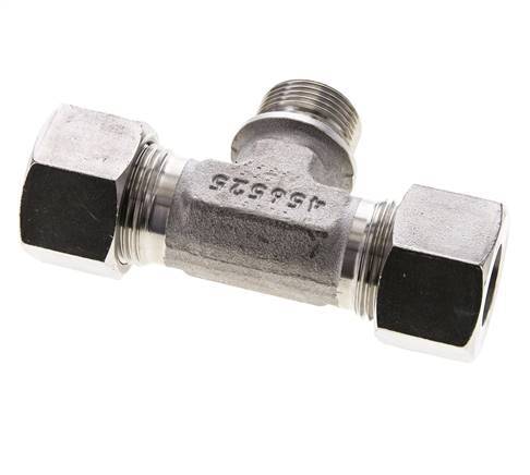 Accesorio de corte en T de acero inoxidable 20S y G3/4'' con rosca macho 400 bar ISO 8434-1