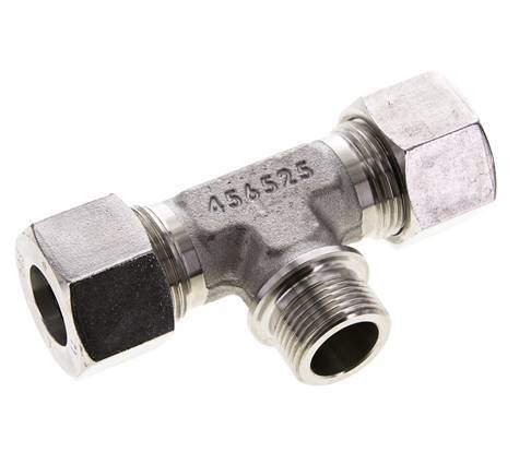 Accesorio de corte en T de acero inoxidable 20S y G3/4'' con rosca macho 400 bar ISO 8434-1