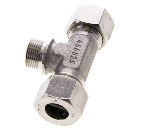 Accesorio de corte en T de acero inoxidable 20S y G3/4'' con rosca macho 400 bar ISO 8434-1