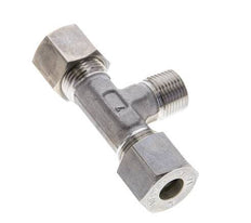 10S & R3/8'' Stainless Steel T-Shape Tee Compression Fitting with Male Threads 450 bar ISO 8434-1