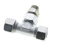 16S y M22x1.5 Racor en T de acero galvanizado con rosca macho 400 bar ajustable ISO 8434-1