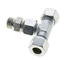 16S y M22x1.5 Racor en T de acero galvanizado con rosca macho 400 bar ajustable ISO 8434-1