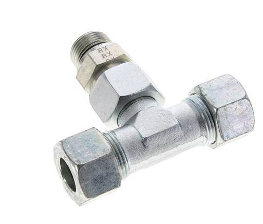 20S & M27x2 Racor en T de acero galvanizado con rosca macho 400 bar Ajustable ISO 8434-1