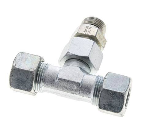 20S & M27x2 Racor en T de acero galvanizado con rosca macho 400 bar Ajustable ISO 8434-1