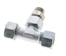 20S & M27x2 Racor en T de acero galvanizado con rosca macho 400 bar Ajustable ISO 8434-1