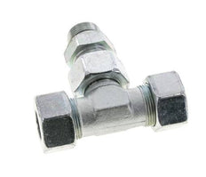 25S y M33x2 Racor en T de acero galvanizado con rosca macho 400 bar Ajustable ISO 8434-1