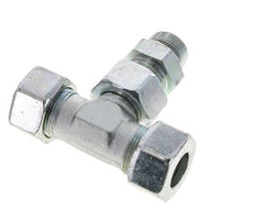 25S y M33x2 Racor en T de acero galvanizado con rosca macho 400 bar Ajustable ISO 8434-1