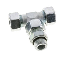25S y M33x2 Racor en T de acero galvanizado con rosca macho 400 bar Ajustable ISO 8434-1