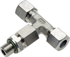 Accesorio de corte en T de acero inoxidable 38S y M48x2 con rosca macho 315 bar ajustable ISO 8434-1