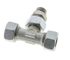 Accesorio de corte en T de acero 18L y G1/2'' con rosca macho 315 bar ajustable ISO 8434-1
