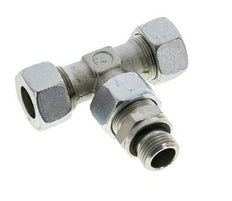Accesorio de corte en T de acero 18L y G1/2'' con rosca macho 315 bar ajustable ISO 8434-1