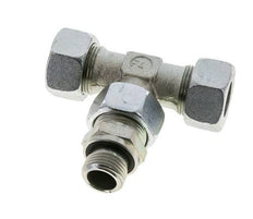 Accesorio de corte en T de acero 18L y G1/2'' con rosca macho 315 bar ajustable ISO 8434-1
