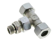 Accesorio de corte en T de acero 18L y G1/2'' con rosca macho 315 bar ajustable ISO 8434-1