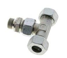 Accesorio de corte en T de acero 18L y G1/2'' con rosca macho 315 bar ajustable ISO 8434-1