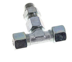 10S y G3/8'' Racor en T de acero galvanizado con rosca macho 630 bar ajustable ISO 8434-1