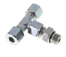 10S y G3/8'' Racor en T de acero galvanizado con rosca macho 630 bar ajustable ISO 8434-1