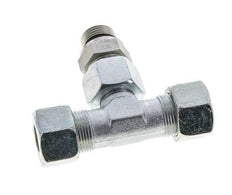 Accesorio de corte en T de acero galvanizado 16S y G1/2'' con rosca macho 400 bar ajustable ISO 8434-1