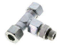 Accesorio de corte en T de acero galvanizado 16S y G1/2'' con rosca macho 400 bar ajustable ISO 8434-1