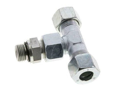 Accesorio de corte en T de acero galvanizado 16S y G1/2'' con rosca macho 400 bar ajustable ISO 8434-1