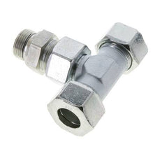 25S & G1'' Accesorio de corte en T de acero galvanizado con rosca macho 400 bar ajustable ISO 8434-1