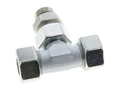 25S & G1'' Accesorio de corte en T de acero galvanizado con rosca macho 400 bar ajustable ISO 8434-1