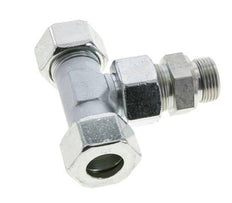 25S & G1'' Accesorio de corte en T de acero galvanizado con rosca macho 400 bar ajustable ISO 8434-1