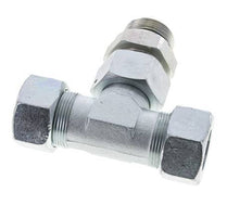30S y G1-1/4'' Racor en T de acero galvanizado con rosca macho 400 bar ajustable ISO 8434-1