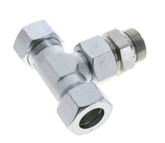 30S y G1-1/4'' Racor en T de acero galvanizado con rosca macho 400 bar ajustable ISO 8434-1