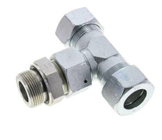 30S y G1-1/4'' Racor en T de acero galvanizado con rosca macho 400 bar ajustable ISO 8434-1