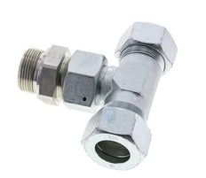 30S y G1-1/4'' Racor en T de acero galvanizado con rosca macho 400 bar ajustable ISO 8434-1