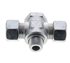 15L & M18x1.5 Zink plated Steel Tee Swivel Joint Cutting Fitting with Male Threads 315 bar ISO 8434-1