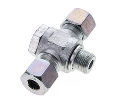 10S & G3/8'' Zink plated Steel Tee Swivel Joint Cutting Fitting with Male Threads 400 bar ISO 8434-1