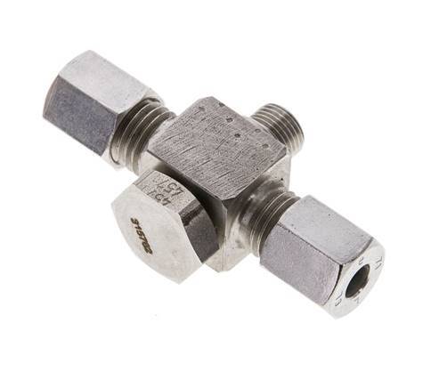 6L & G1/8'' Stainless Steel Tee Swivel Joint Cutting Fitting with Male Threads 315 bar ISO 8434-1
