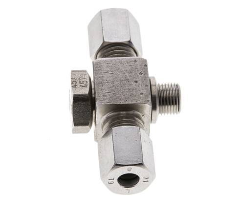 6L & G1/8'' Stainless Steel Tee Swivel Joint Cutting Fitting with Male Threads 315 bar ISO 8434-1