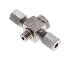 6L & G1/8'' Stainless Steel Tee Swivel Joint Cutting Fitting with Male Threads 315 bar ISO 8434-1