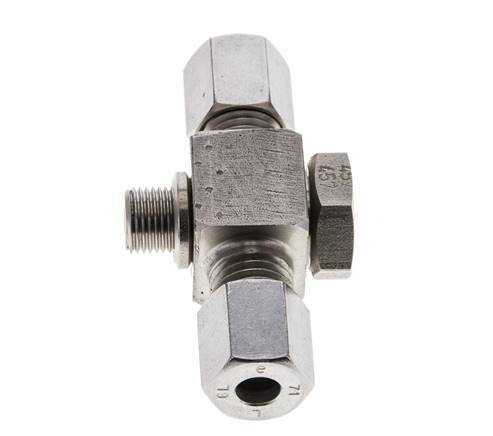 6L & G1/8'' Stainless Steel Tee Swivel Joint Cutting Fitting with Male Threads 315 bar ISO 8434-1