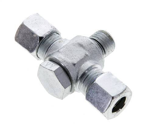 10L & M14x1.5 Racor en T giratorio de acero zincado con rosca macho 315 bar NBR ISO 8434-1